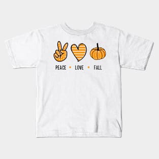 Peace love Fall Kids T-Shirt